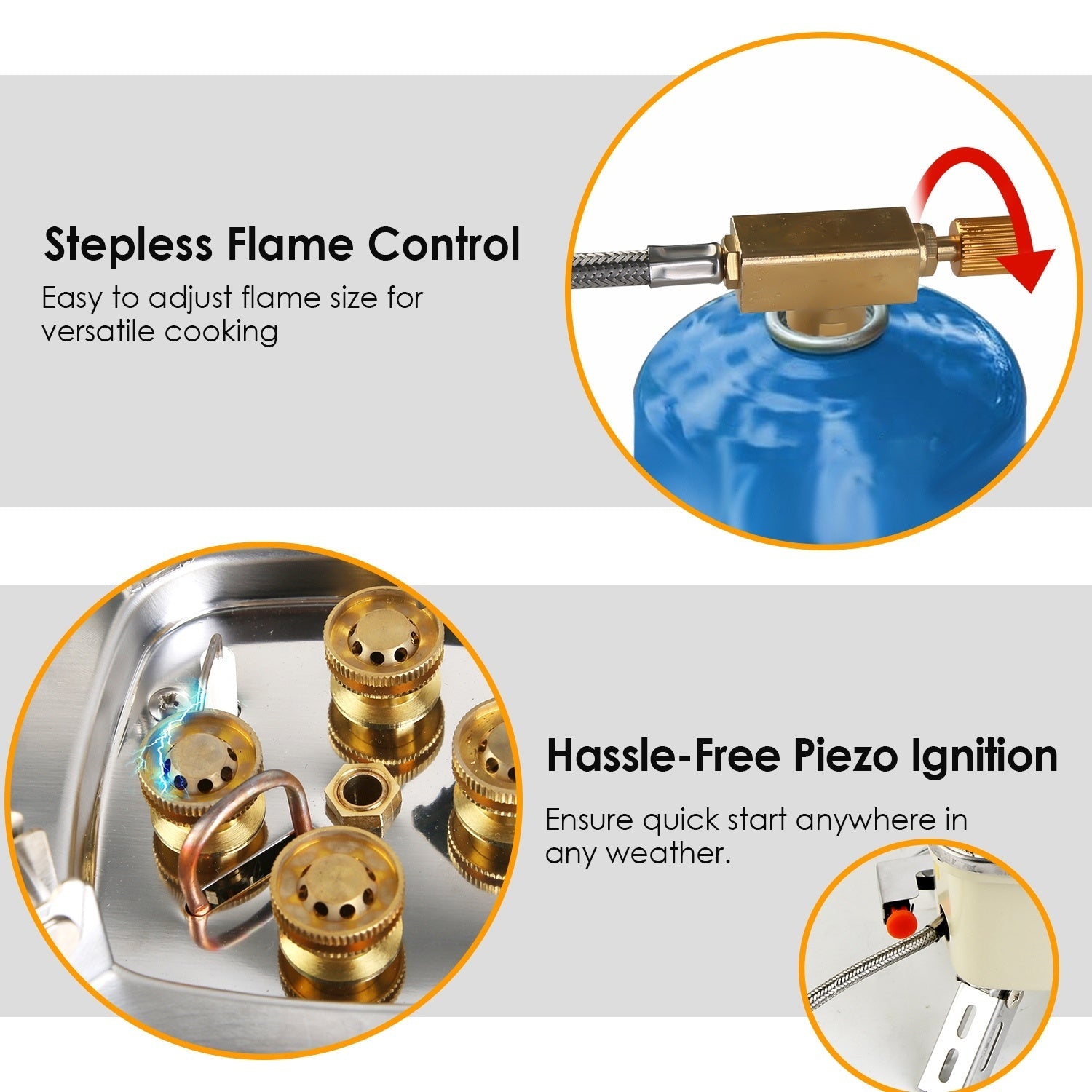 Experience Outdoor Cooking Like Never Before with the 13000W Portable Windproof Camping Stove